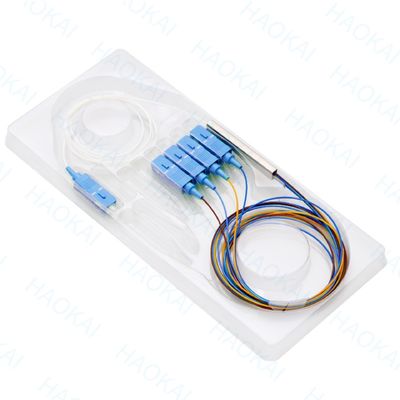ファイバーオプティックSC APC UPC ミニ PLC スプリッタースチールチューブ 接続器なし