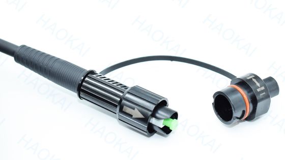 SC APC FTTA 光ファイバーケーブル 5.0mm G657A2 LSZH 5M 黒のパッチコード