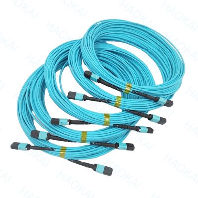 コンパクト MPO / MTP 光ファイバーパッチコード OM3 光ファイバーパッチケーブル