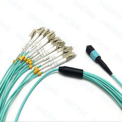 コンパクト MPO / MTP 光ファイバーパッチコード OM3 光ファイバーパッチケーブル