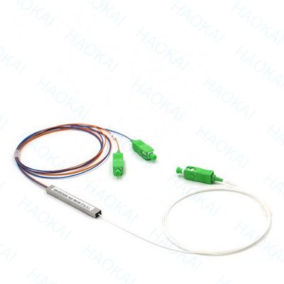 1X2 ミニファイバー PLC スプリッタ PBT カップラー SC / APC コネクタ