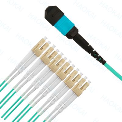 MPO / MTP OM3 オプティカルファイバーパッチコード データセンターのためのマルチモードアセンブリ