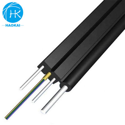 外部 FTTH ドロップケーブル ストランドワイヤー FRP 1コア 自己サポートファイバーオプティックケーブル