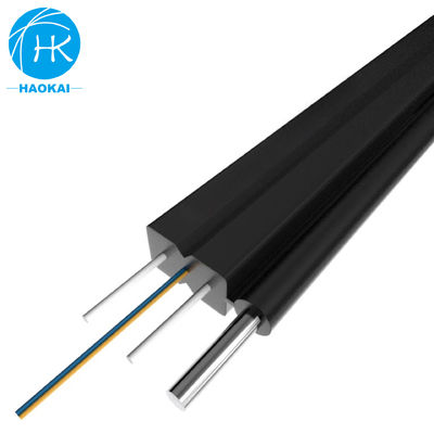 FTTH 空中光ファイバーケーブル 2コア 露天ドロップ光ファイバーケーブル LSZH 黒色