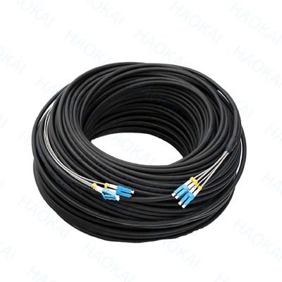 外部 FTTH パッチコード 2コア スチールワイヤドロップ 光ファイバーケーブル 2SC-2SC接続